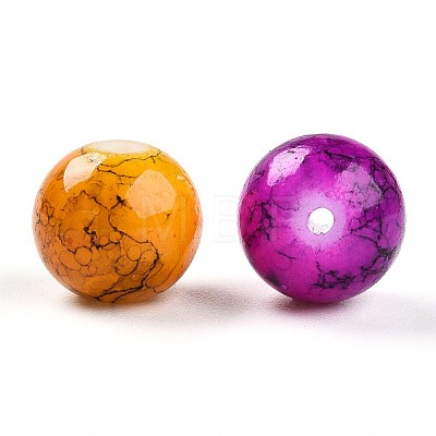 Baking Painted Glass Beads DGLA-S115-10mm-MS-1