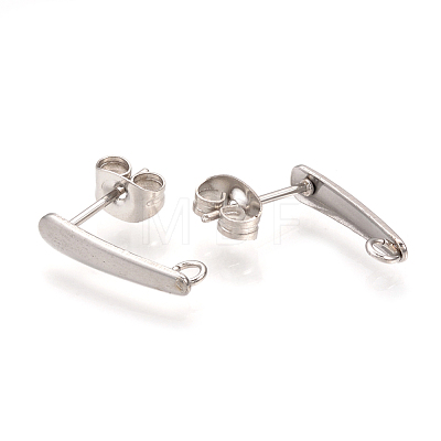 304 Stainless Steel Stud Earring Findings X-STAS-Q223-04-1