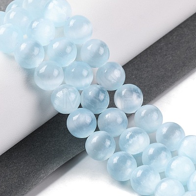 Natural Selenite Beads Strands G-C142-01B-04-1