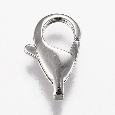 Polished 316 Surgical Stainless Steel Lobster Claw Clasps STAS-Z013-06D-1