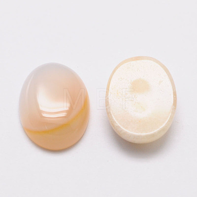 Oval Natural Agate Cabochons G-K020-40x30mm-06-1