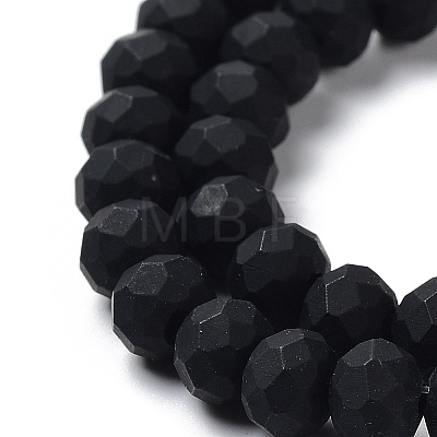 Glass Beads Strands EGLA-A034-P6mm-MD-M-1