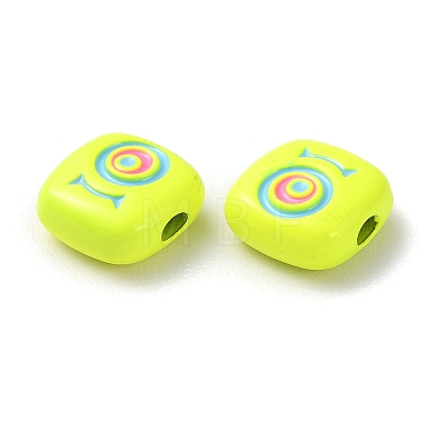 Spray Painted Alloy Enamel Beads PALLOY-M215-15F-1