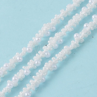 Plastic Seed Beaded Chains KY-K013-02-1