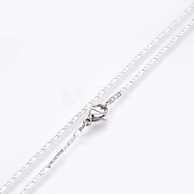 304 Stainless Steel Mariner Link Chain Necklaces NJEW-F248-15A-P-1