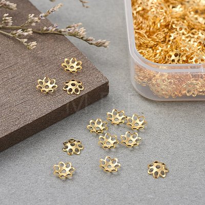 Multi-Petal Iron Bead Caps IFIN-YW0001-12G-1