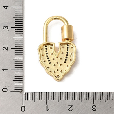Brass Micro Pave Clear Cubic Zirconia Clasps KK-R162-32G-1