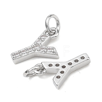 SHEGRACE Brass Micro Pave Clear Cubic Zirconia Pendants XGRQ29097-394P-Y-1