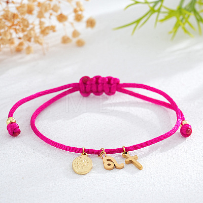 Brass Constellation Cross Charm Bracelets IC8656-7-1