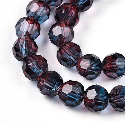 Baking Paint Transparent Glass Beads Strands DGLA-A035-T6mm-A10-1