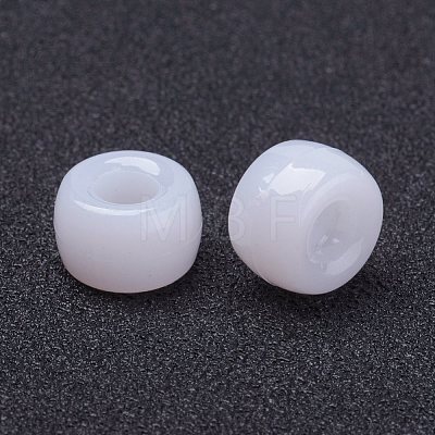 Opaque Acrylic European Beads X-PL338-1-1