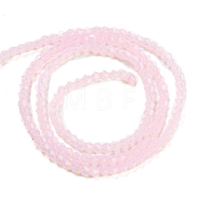 Baking Painted Transparent Glass Beads Strands DGLA-F029-J2mm-08-1