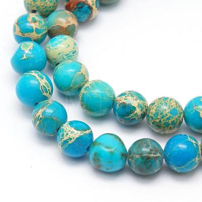 Natural Imperial Jasper Beads Strands G-I122-10mm-10-1