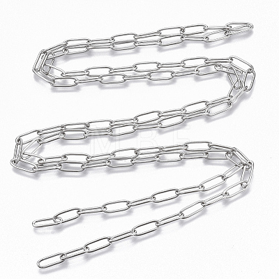 Non-Tarnish 304 Stainless Steel Paperclip Chains X-CHS-S006-JN957-1-A-1