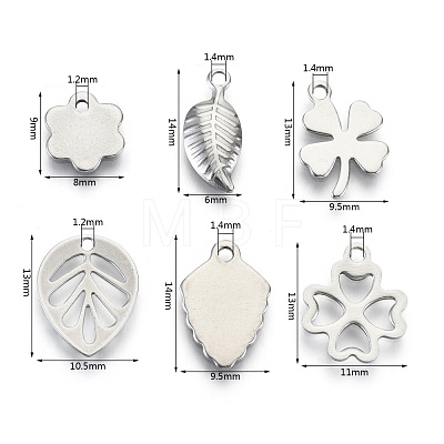 Non-Tarnish 201 Stainless Steel Charms STAS-R118-02-1