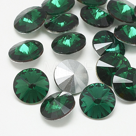 Pointed Back Glass Rhinestone Cabochons RGLA-T086-8mm-15-1