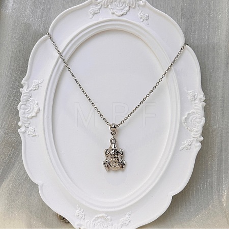 European Minimalist CCB Plastic Pendant Iron Cable Chain Necklace for Women and Girls WF8696-2-1