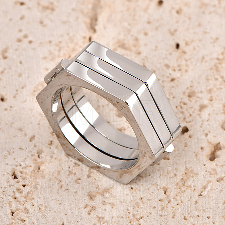 304 Stainless Steel Folding Finger Rings for Men WG34ADE-04-1