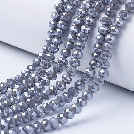 Electroplate Glass Beads Strands EGLA-A034-P3mm-A15-1