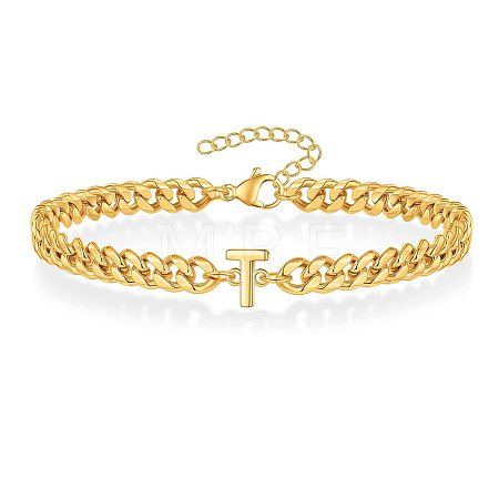 Letter 304 Stainless Steel Link Bracelets FS-WG7830E-19-1