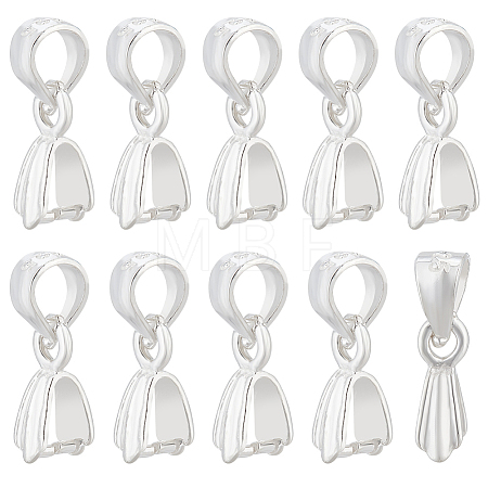 10Pcs 925 Sterling Silver Ice Pick Pinch Bails FIND-BC0003-83-1