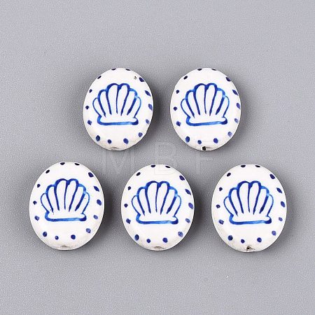 Handmade Porcelain Beads X-PORC-Q005-12E-1