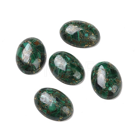 Natural Malachite Cabochons G-E464-42P-1