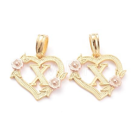 Real 18K Gold Plated Brass  Pendants KK-J042-43G-X-1