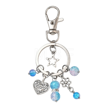 Alloy & Glass Keychains KEYC-YW00303-02-1