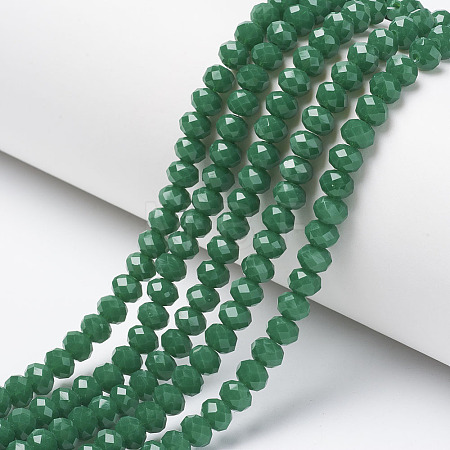 Opaque Solid Color Glass Beads Strands EGLA-A034-P2mm-D09-1
