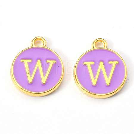 Golden Plated Alloy Enamel Charms ENAM-S118-10W-1