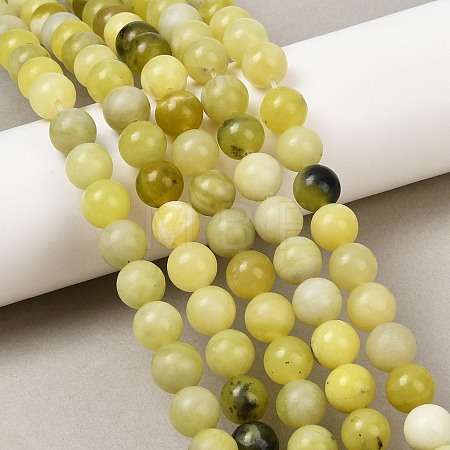 Natural Lemon Jade Beads Strands G-F591-27-10mm-1