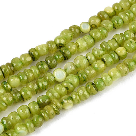 Natural Freshwater Shell Dyed Beads Strands SHEL-T020-29B-04-1