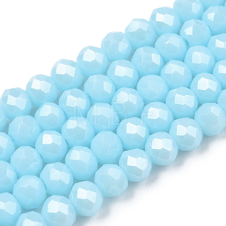 Electroplate Glass Beads Strands EGLA-A044-P2mm-A06-1