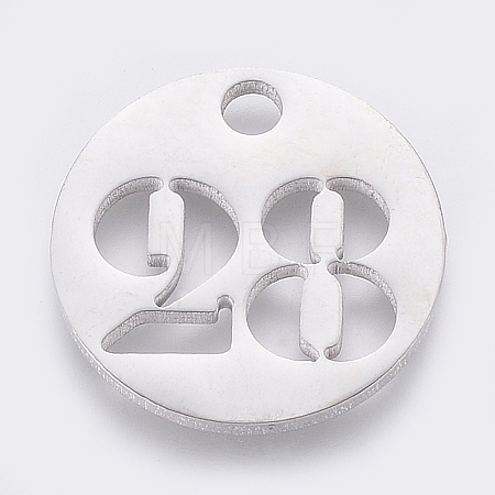 Non-Tarnish 304 Stainless Steel Pendants STAS-F233-28-P-1