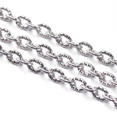 Lead Free & Nickel Free Iron Textured Cable Chains CHT104Y-NF-1