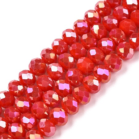 Electroplate Glass Beads Strands EGLA-A044-P6mm-B22-1