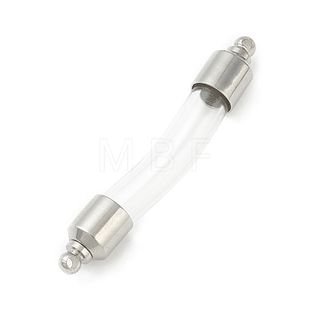 Transparent Glass Vial Pendant Normal Link Connectors GLAA-D004-01P-02-1