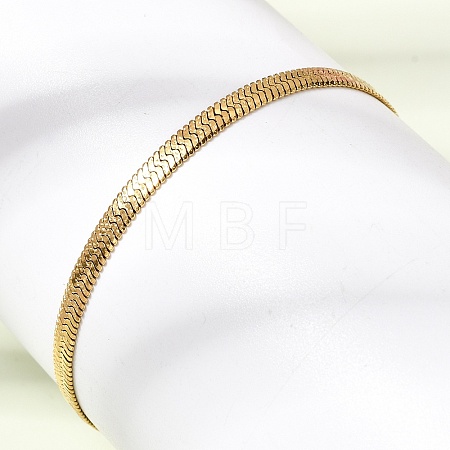 304 Stainless Steel Snake Chains Bracelets for Women BJEW-P395-02G-06-1