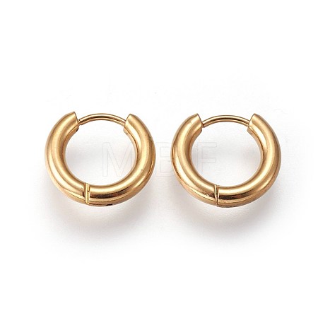 Ion Plating(IP) 304 Stainless Steel Huggie Hoop Earrings EJEW-O087-06C-1
