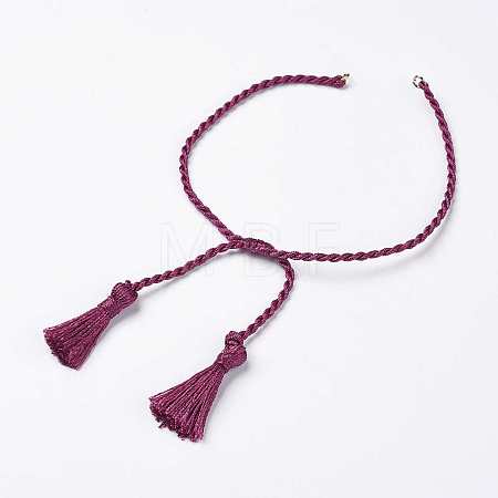 Polyester DIY Braided Bracelet Making MAK-K018-A13-1