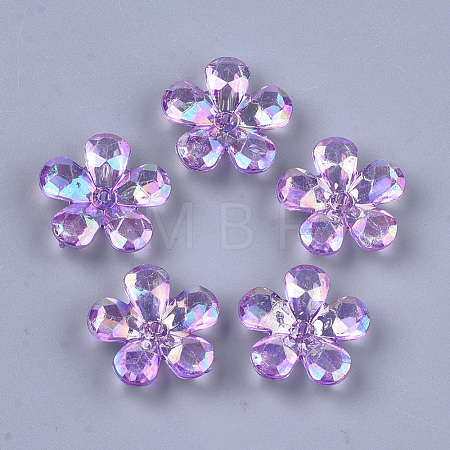 Transparent Acrylic Bead Caps TACR-T007-05E-1