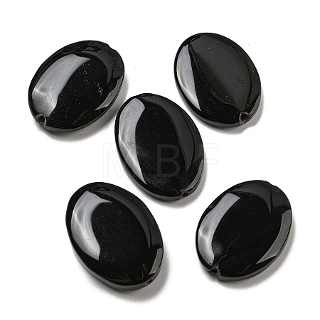 Natural Black Onyx(Dyed & Heated) Beads G-B070-15-1