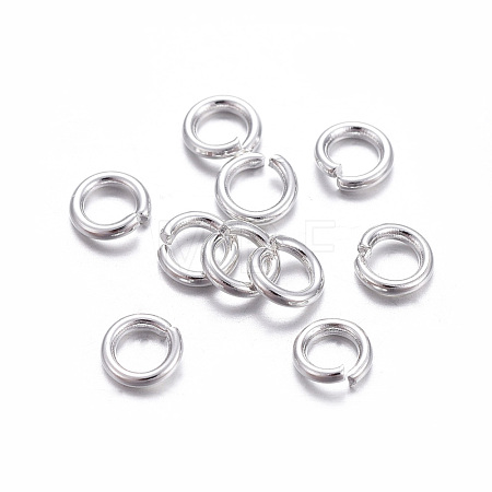 304 Stainless Steel Open Jump Rings X-STAS-E464-09J-S-1