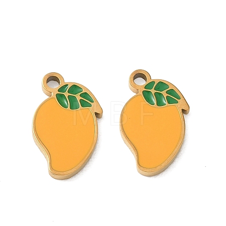 Fruit 304 Stainless Steel Enamel Pendants SA-CBA49D2-11G-06-1
