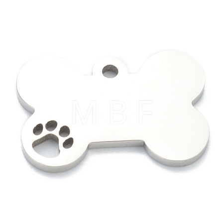 Tarnish Resistant 304 Stainless Steel Pet Pendants STAS-B016-04P-1