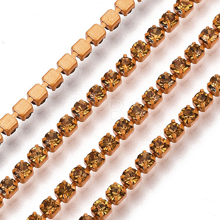 Electrophoresis Iron Rhinestone Strass Chains CHC-Q009-SS6.5-B17-1