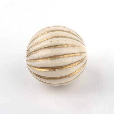 Round Plating Acrylic Beads X-PACR-Q102-51A-1