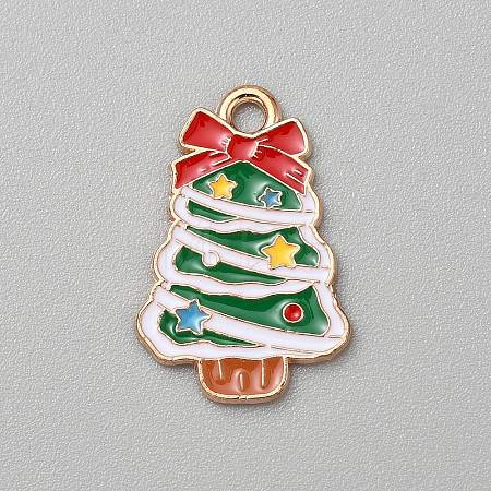 Christmas Alloy Enamel Pendants FIND-CJC0012-140D-1