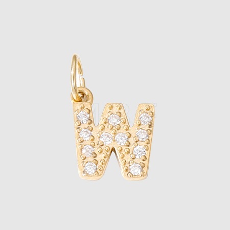 Stainless Steel Cubic Zirconia Pendants with Jump Rings FIND-PW0024-08W-1
